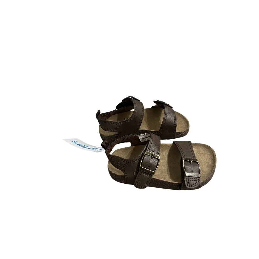 Carter's Aldus‎ Sandals Toddler Size 7 Chocolate Brown NWT Buckle Backstrap Boho